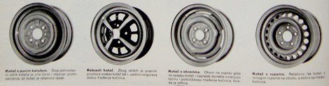 različite izvedbe kotača